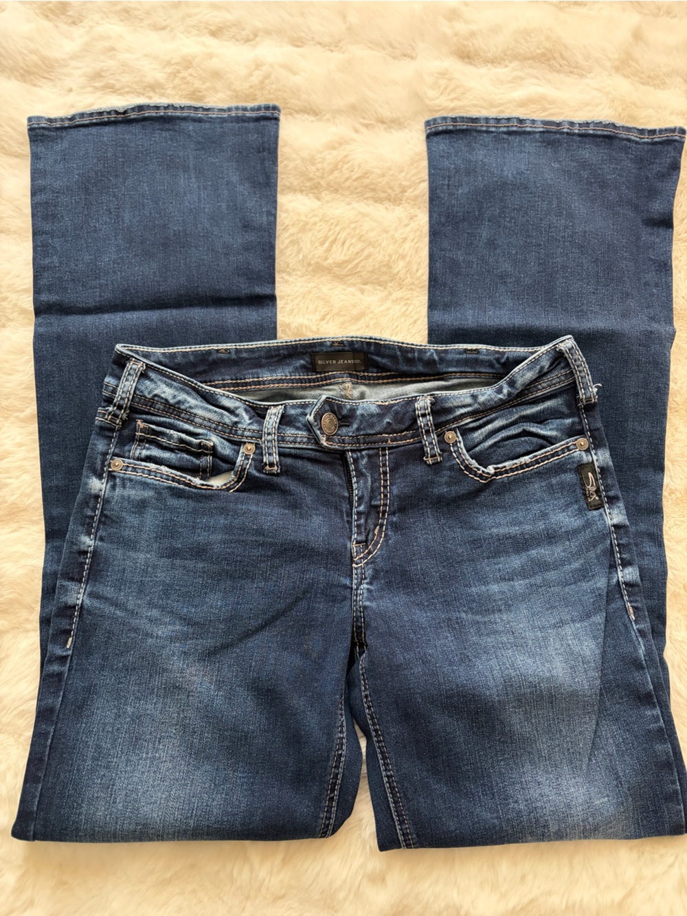 Silver Jeans Dark Blue Straight-Leg Jeans
